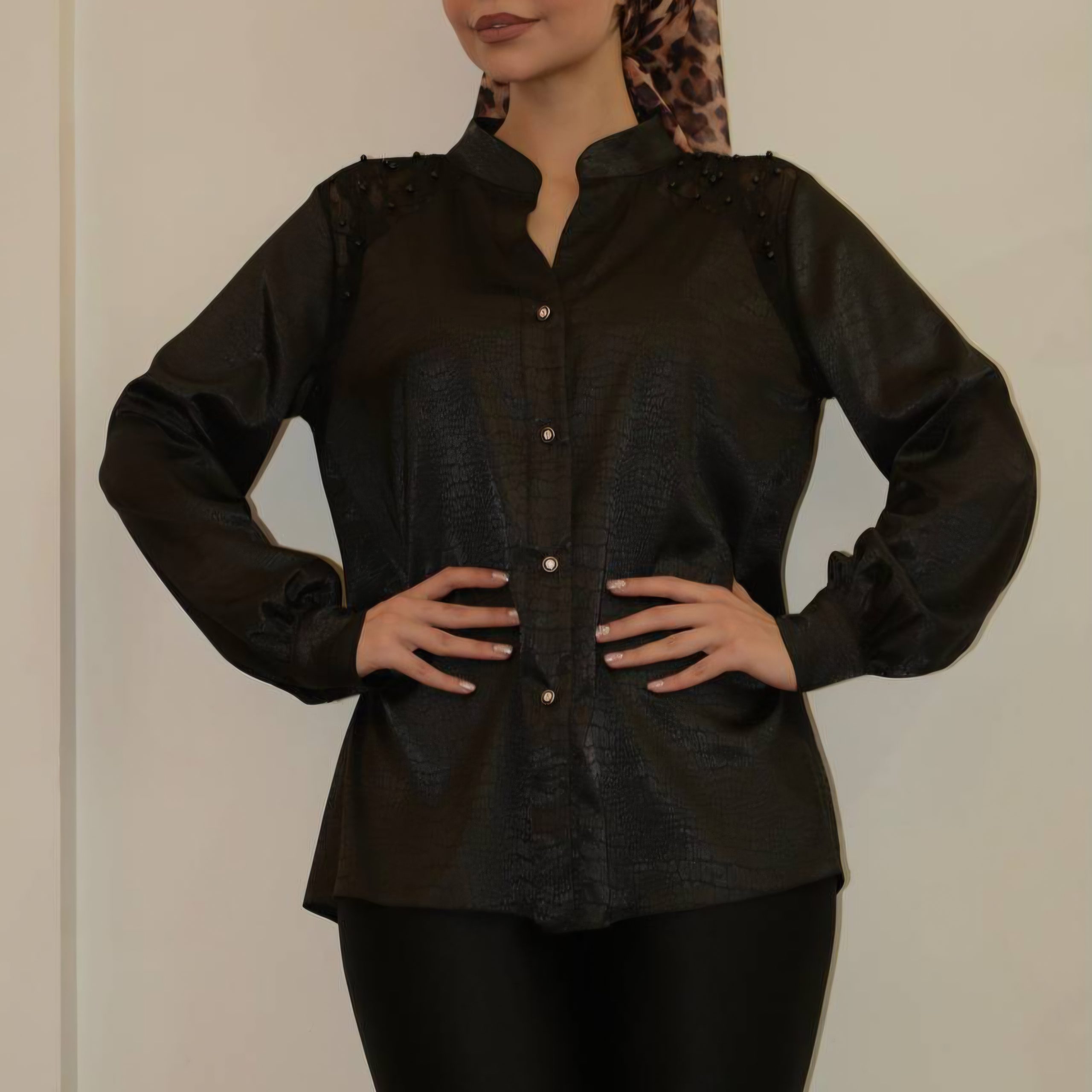 شومیز مجلسی آماندا|کد0683| - تصویر 2