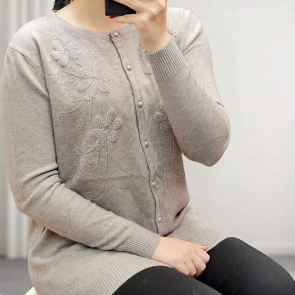 ژاکت بافت یقه گرد