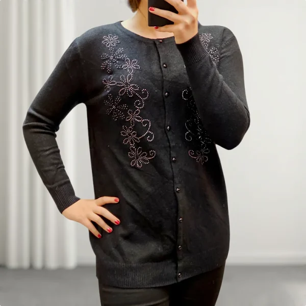 ژاکت بافت یقه گرد|کد 5601| - تصویر 10