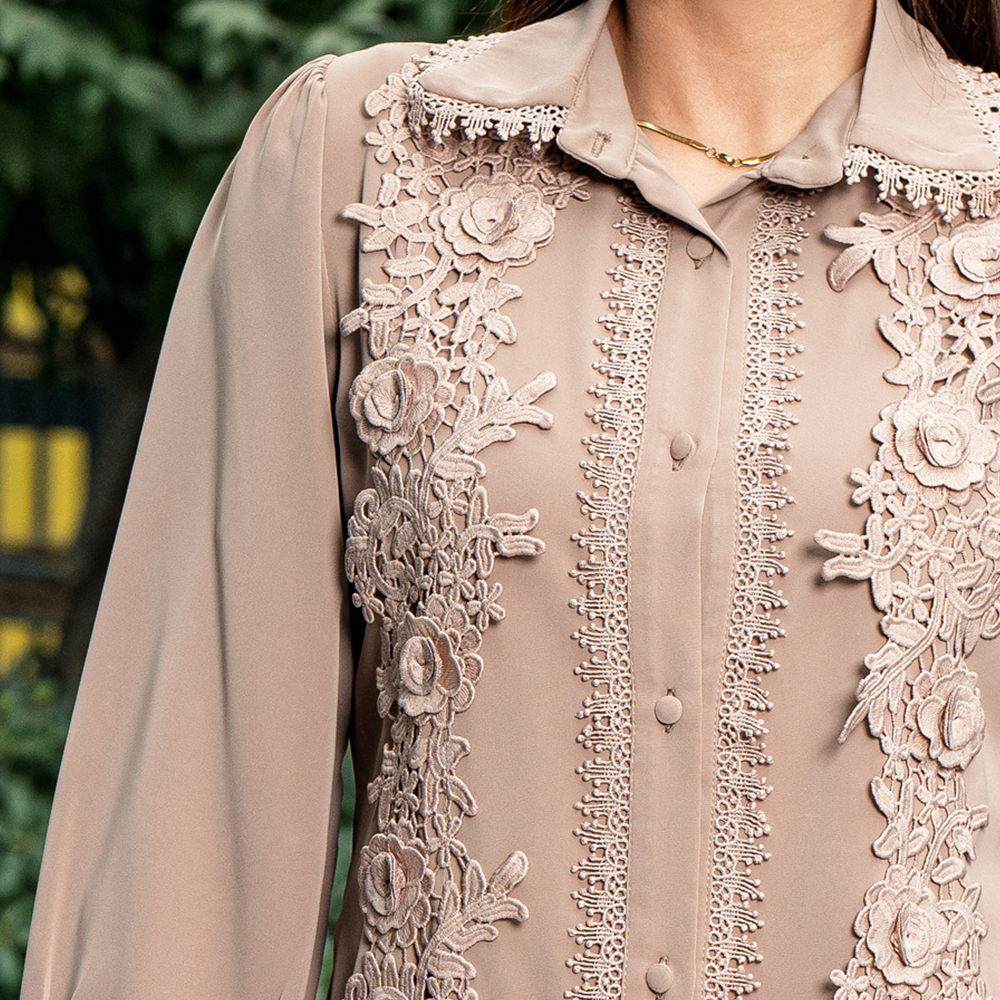 شومیز مجلسی گل دار بهار|کد10218| - تصویر 6